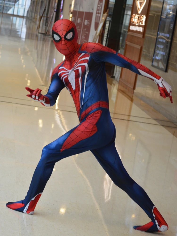 Spiderman Body Game Ps4 Advanced Suit Costume Cosplay Regalo Di Carnevale Speedy Spiderman Uniforme Tuta Per Bambini Adulti