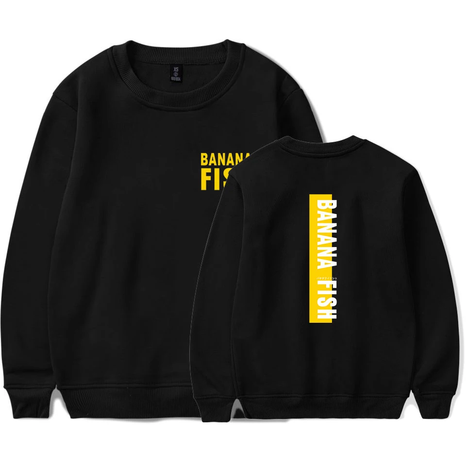 Felpe Con Cappuccio Banana Fish Moda Uomo Donna Felpa Senza Cappuccio Pullover Casual Girocollo Cotone Felpa Con Cappuccio Manica Lunga Felpa Top 4Xl