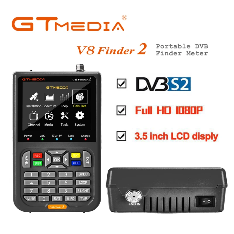 Gtmedia V8 Finder2 Dvb-S2 1080P Satellite Finder Meter V8 Finder2 Vs St-5150 V8 Finder Pro Ws-6933 Ws-6980 Ws-6906