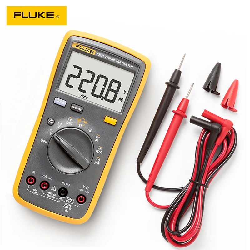 Fluke Originale 15B +, Fluke 17B +, Fluke 18B +, Fluke 12E + Multimetro Digitale Automatico Dmm Ac/Dc/Diode/R/C Tester Di Corrente Di Tensione