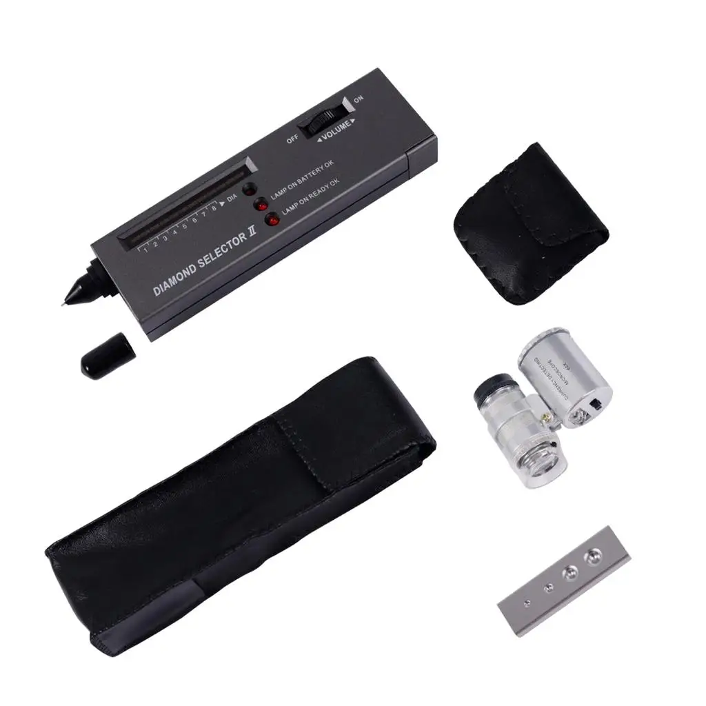 2 In 1 Diamond Test Pen Ingrandimento Strumento Gioielliere Test Principiante Fai Da Te Pietra Preziosa Esperto Pietre Professionali Durezza Portatile