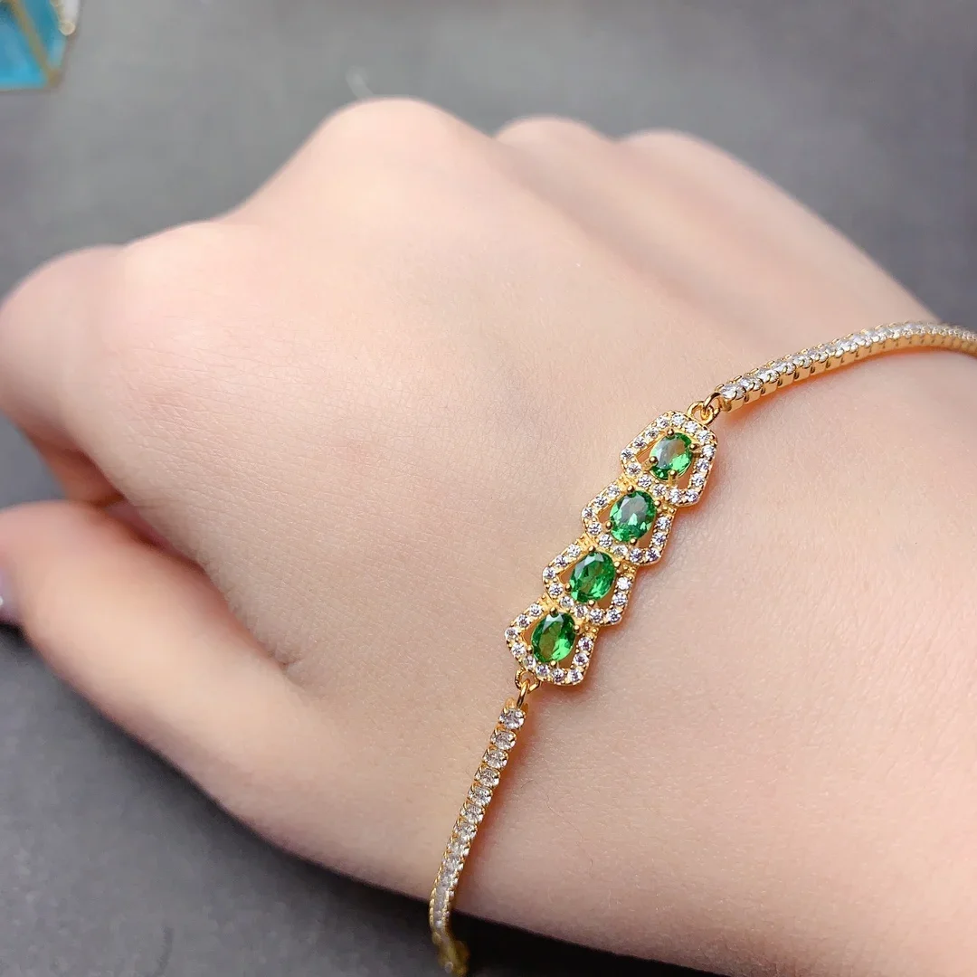 Gioielli Di Lusso In Argento Sterling 925 Bracciale Di Lusso Da Donna New Saffre Stone Regalo Di Natale Natural Gem Pack Mail Boutique