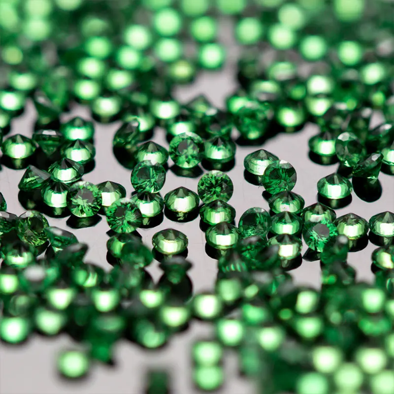 0.7-3.0Mm 1Ct 1 Borsa Vvs1 Natrual Tsavorite Melee Gemme Rotonde Sciolte Gemme All'Ingrosso