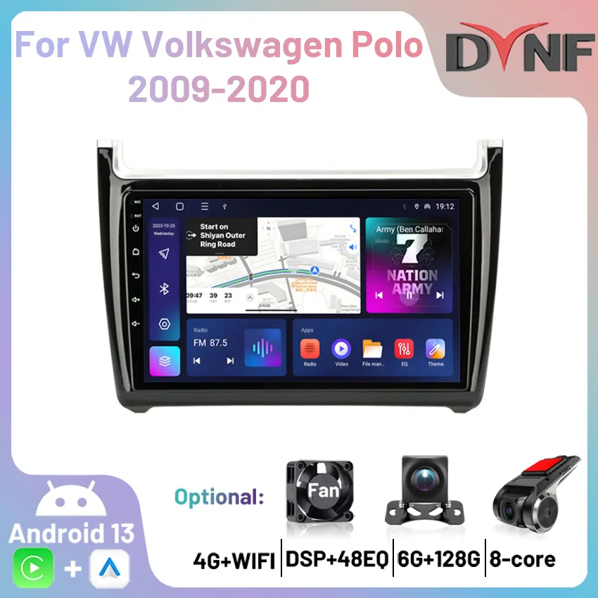 Autoradio Carplay Lettore Multimediale Android Navigazione Gps Autoradio Per Vw Volkswagen Polo 5 2009 2010 2011 2012 2013 2014-2020