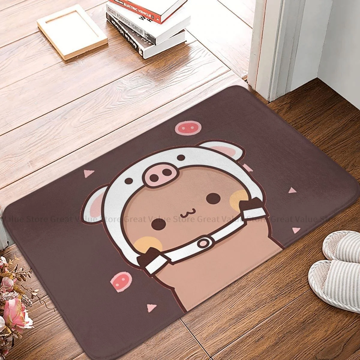 Latte E Moka Bubu Dudu Tappetino Antiscivolo Tappetino Da Bagno Brownie Bear Tappeto Da Balcone Tappeto Di Benvenuto Decorazioni Per La Casa