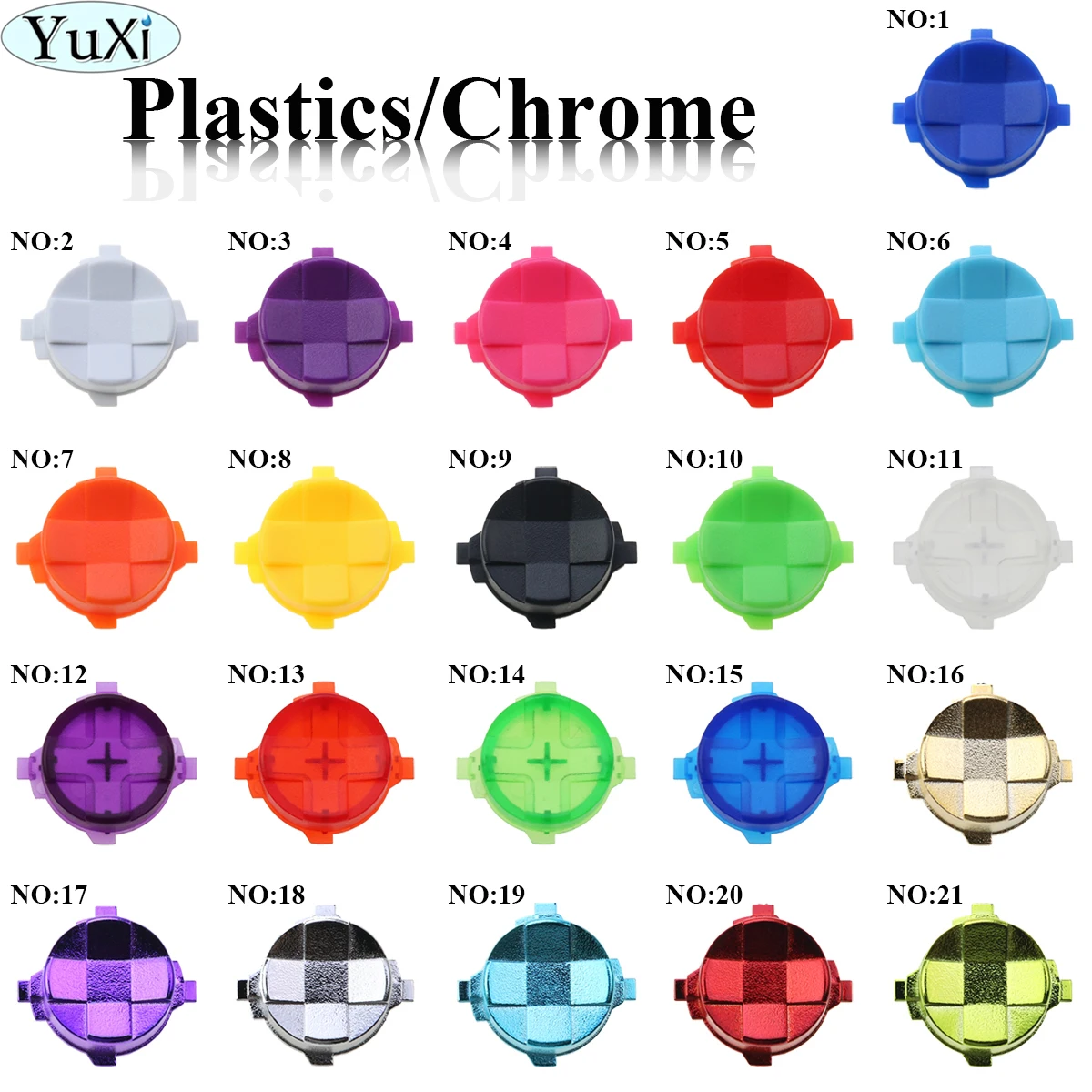 Yuxi Per Xbox Series X/S Plastics Chrome D-Pad Action Cross Button Dpad Direction Key Controller Accessori Per Xbox Series S X