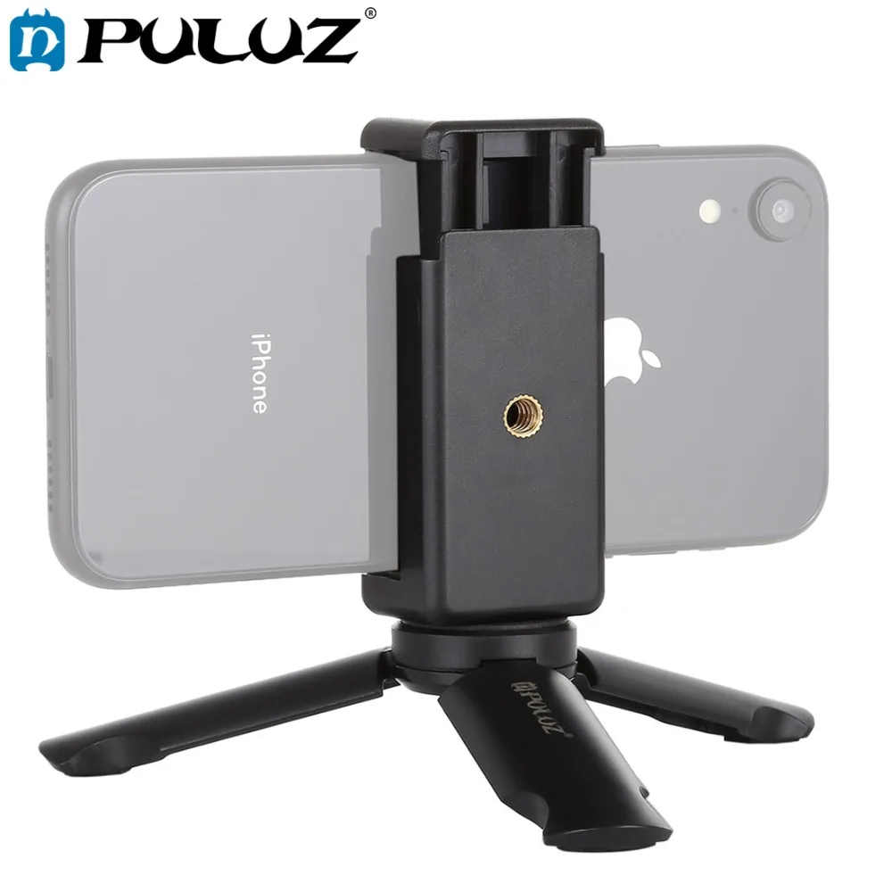 Puluz Mini Portatile Pieghevole Treppiede & Clip Di Telefono Telefono Treppiede Tripode Para Movil Stabilisateur Telefono Trepied Smartphone