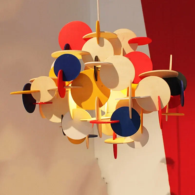 Lampadario Di Design In Legno Nordic Bau Lampada A Sospensione Camera Dei Bambini Sala Da Pranzo Negozio Coffee Decor Creative Led Hanging Light Fixtu