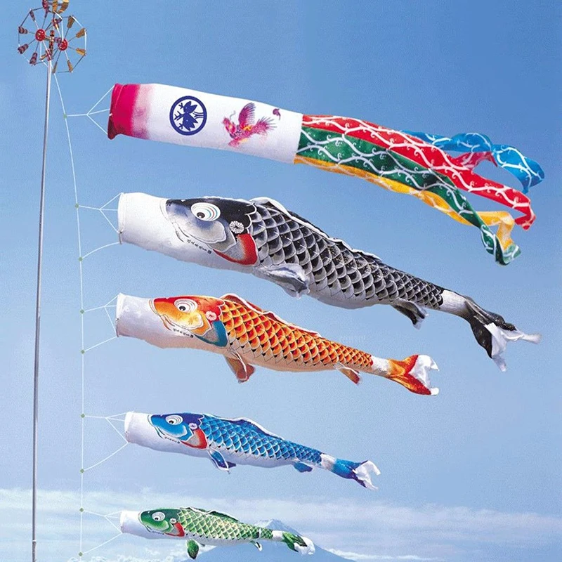 New Style 40/70/100Cm Fish Flag Kite Toy Koi Nobori Carp Wind Socks Koinobori Colorful Fish Flag Hanging Outdoor Toys For Kids