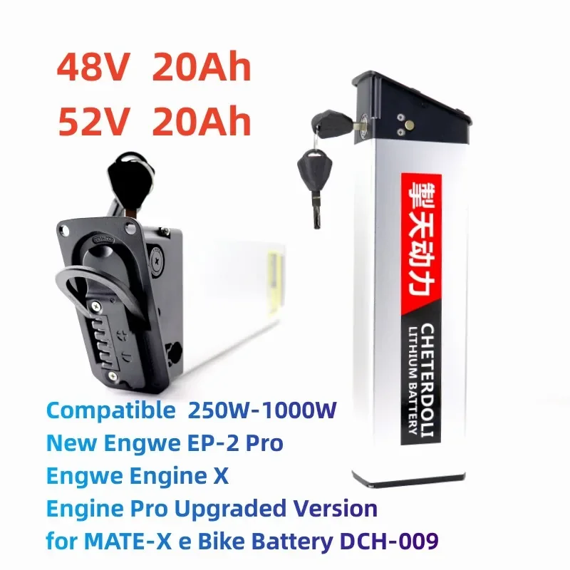 Batteria Di Ricambio 48V 20Ah 52V 20 Ahper Il Nuovo Motore Engwe Ep-2 Pro/Engine Pro/Engwe X, Per Batteria Mate X Bike Dch-009 250W ~ 1000W
