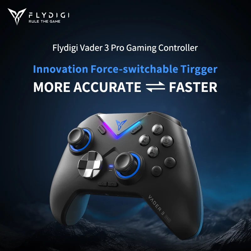 Controller Di Gioco Flydigi Vader 3 Pro Originale Innovazione Wireless Supporto Tirgger Commutabile A Forza Pc/Ns/Mobile/Tv Box Gamepad
