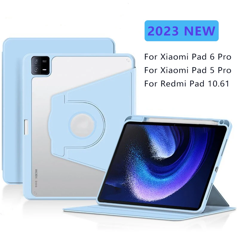 Per Xiaomi Pad 6 Pro Case 2023 Xiaomi Mipad 6 11 Pollici Funda 360 ° Rotazione Portamatite Cover Per Mi Pad 6/5 Pro Redmi Pad 10.6''