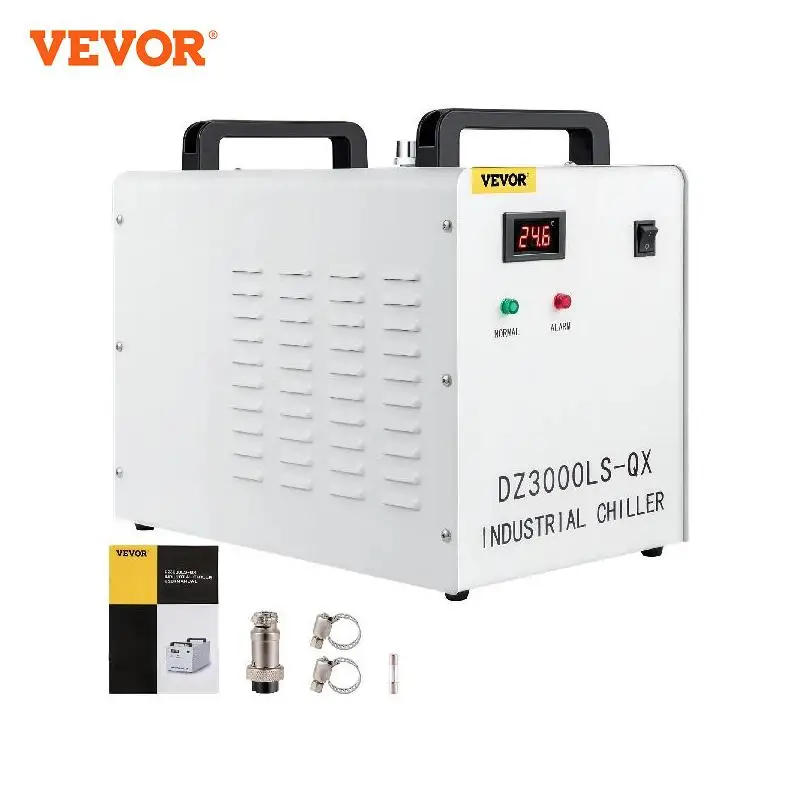 Vevor Refrigeratore Di Acqua Industriale, 0,45 A  Capacità 9 L Acqua Raffreddamento Refrigeratore Industriale Modello Per Cnc Laser Engraver Per Raffr