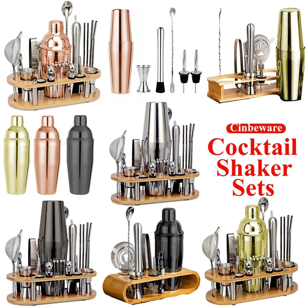 1-23 Pezzi Cocktail Shaker Set Per Bevande Boston Shaker Accessori Per Cocktail Kit Mixer Per Bevande Agitatori Kit Completo Barman Barman Bartender