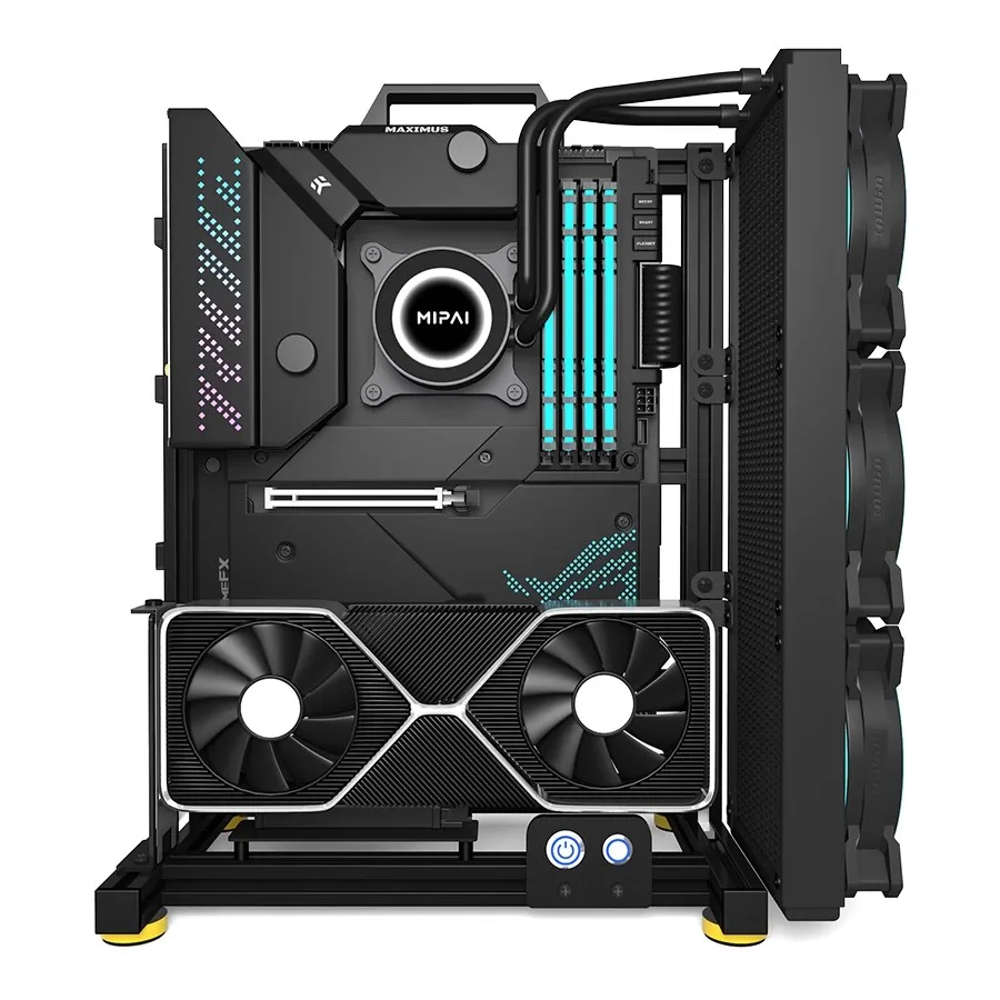 Open Computer Case Frame Itx Matx Atx Lega Di Alluminio Desktop Portable Pc Rack Fai Da Te Personalizzato Gamer Cabinet Chassis