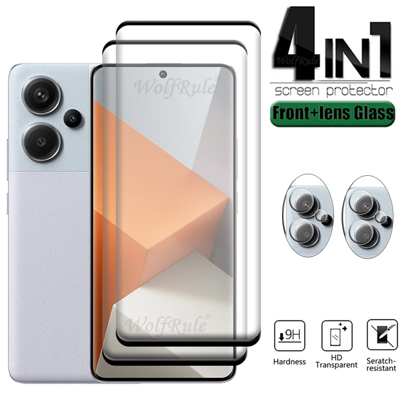 4-In-1 Per Redmi Note 13 Pro Plus Glass Xiaomi Redmi Note 13 Pro Plus Glass Curved Phone Film Redmi Note 13 Pro Plus Lens Glass