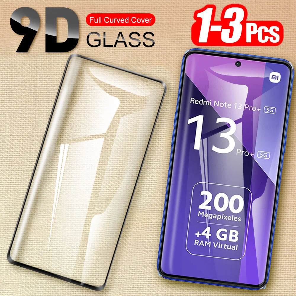 Per Xiaomi Redmi Note 13 Pro + 5G Glass 1-3Pcs Proteggi Schermo Curvo Readme Note13 Pro Plus Note13Proplus Pellicola Temperata Proplus
