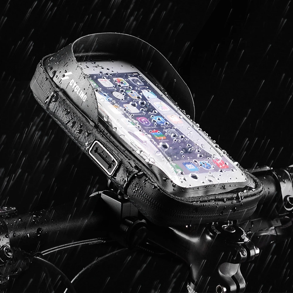 Mtb Bici Da Strada E-Bike Manubrio Stand Borsa Per Telefono Anti Shake Supporto Impermeabile In Abs Eva Fit 6 Pollici Moblie Phone Parte Della Bicicle