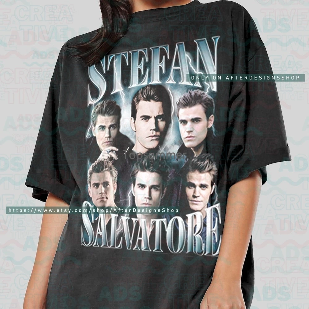 Camicia Amburo Salvatore Ads209 The Vampire Diaries Paul Noah Serie Tv Vintage Salvatore Dal 1864 Tshirt Salvatore