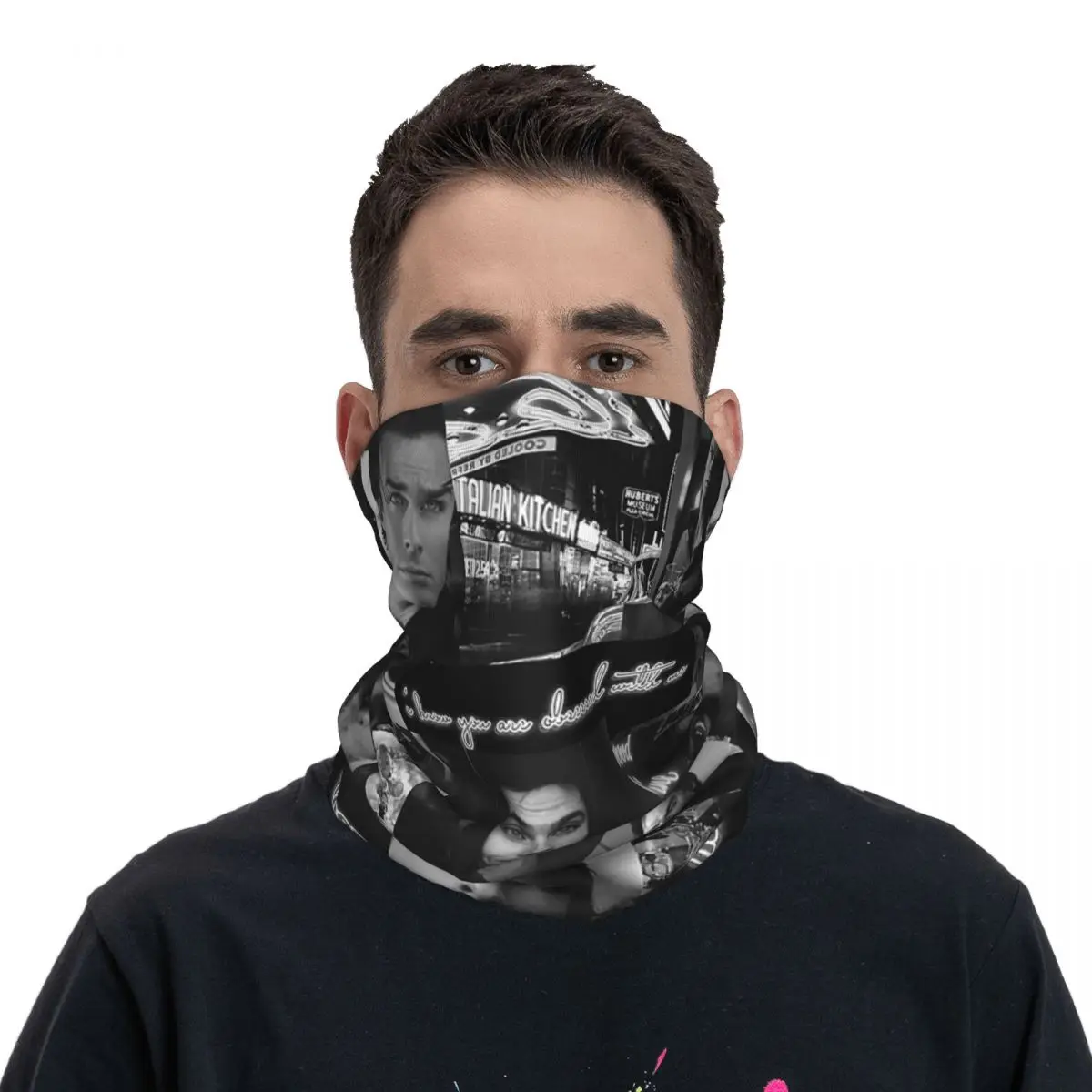 Damomo Salvatore The Vampire Diaries Bandana Neck Ghetta Mask Sciarpa Multiuso Neck Cover Warm Sports Fishing Magic Scarf Adult