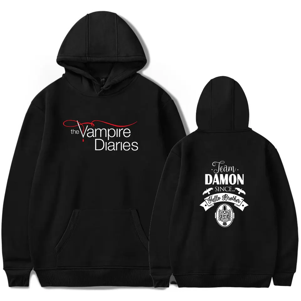 The Vampire Diaries Felpa Con Cappuccio Uomo Donna Moda Felpa Harajuku Felpe Con Cappuccio Streetwear Tenns Pullover Bluza Damska Vestiti Autunnali