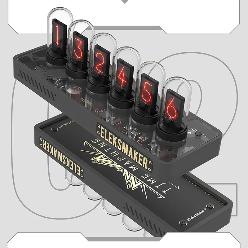 Elekslaker Elekstube Ips 6-Bit Ips Retro Glow Analogico Nixie Tube Elekstube Clock