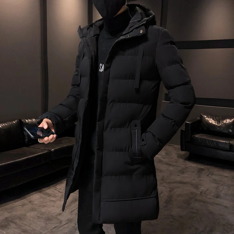 Piumini E Cappotti Invernali Uomo Collo Con Cappuccio Piumini Lunghi Piumini Piumini Caldi Più Spessi Capispalla Uomo Cappotti Invernali Slim Fit Casu