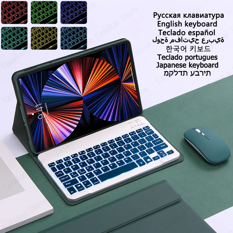 Tastiera Retroilluminata A 7 Colori Per Xiaomi Redmi Pad Se Case Custodia Per Tastiera Da 11 Pollici 2023 Per Funda Redmi Pad Se Tastiera Tablet