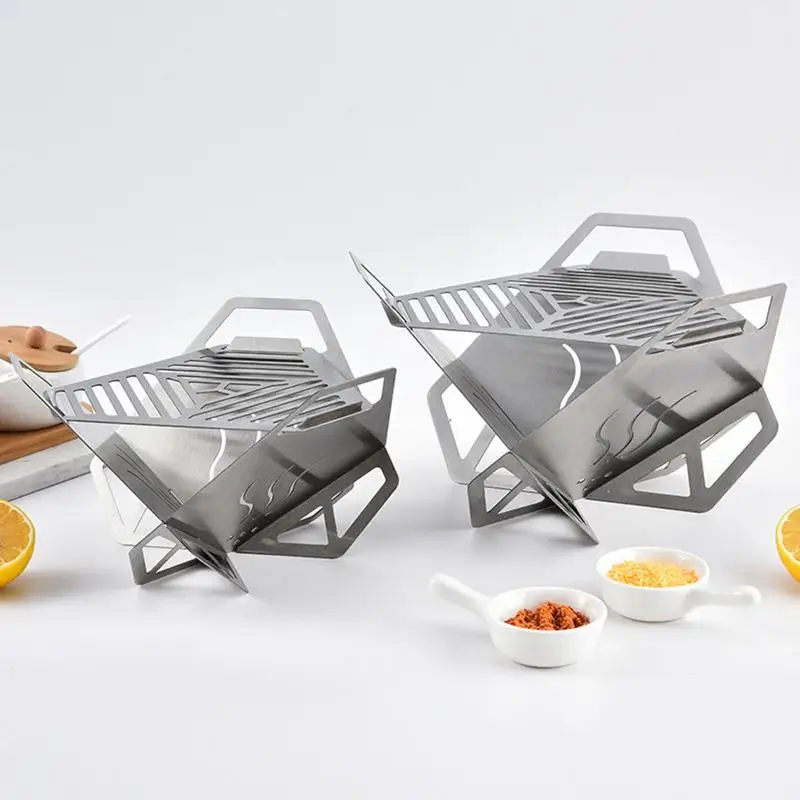 Mini Bbq Grill In Acciaio Inox Mini Bbq Grill Barbecue Rack Portatile Lotus Barbecue Grill Per Cucinare Barbecue Campeggio Picnic