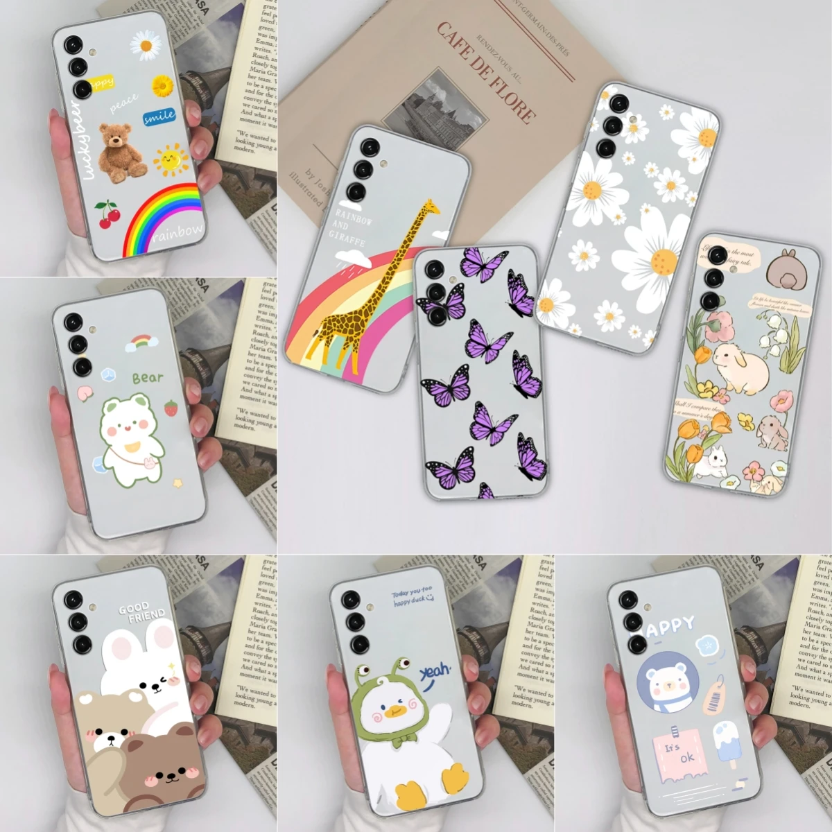 Custodia Per Samsung Galaxy S23 S23 Plus S23 Ultra S23 Fe Giraffa Trasparente Antiurto Per Samsung S 23 S23 Plus S23 Ultra S23 Fe Paraurti
