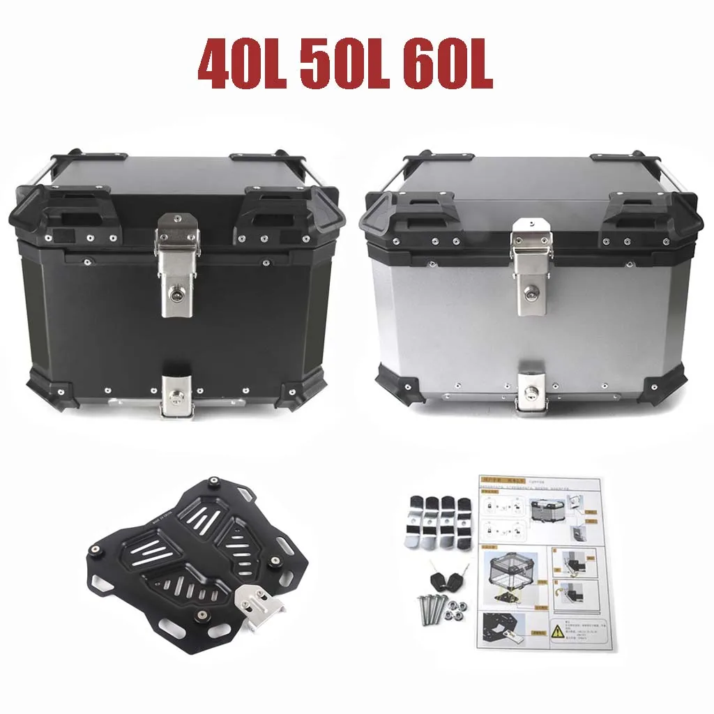 40L 50L 60L Bauletto Posteriore Per Bauletto Posteriore Per Bauletto Portaoggetti Per Bauletto Bauletto In Alluminio Cassetta Degli Attrezzi In Allumi