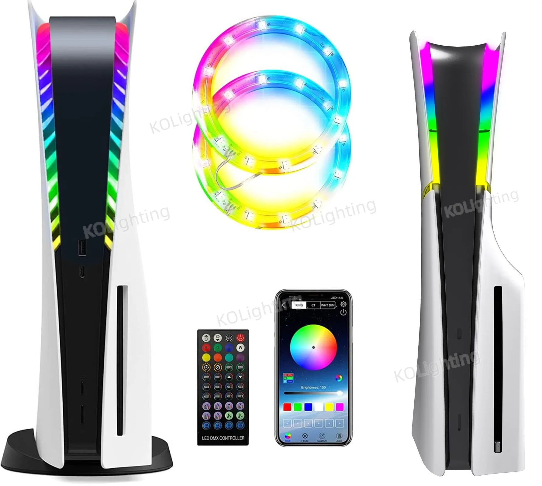 Strisce Luminose A Led Per Console Ps5 Slim Ps5 Rgbgame Atmosphere Light Per Playstation 5 Slim
