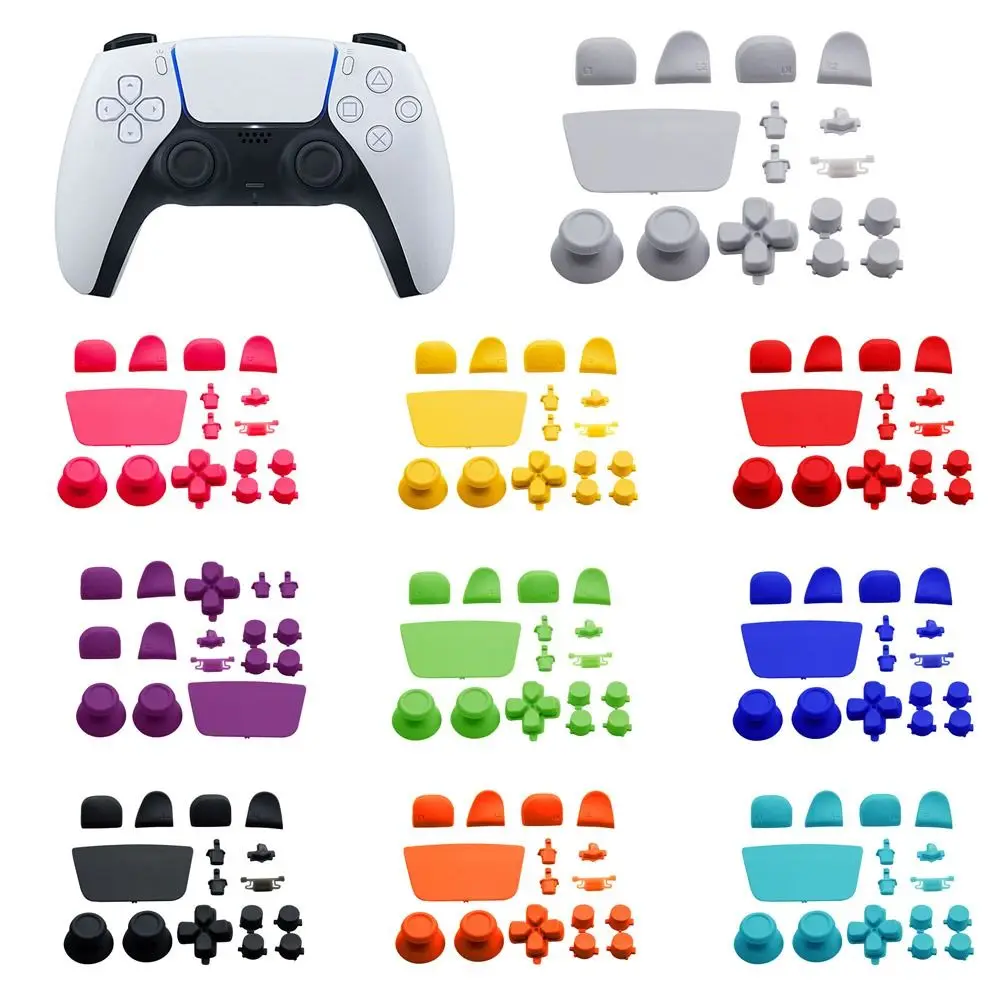 Trigger Direction Keys R1 L1 R2 L2 Kit Di Riparazione Pulsanti Abxy Controller Universale Durevole Joystick Caps Per Ps5/Playstation 5