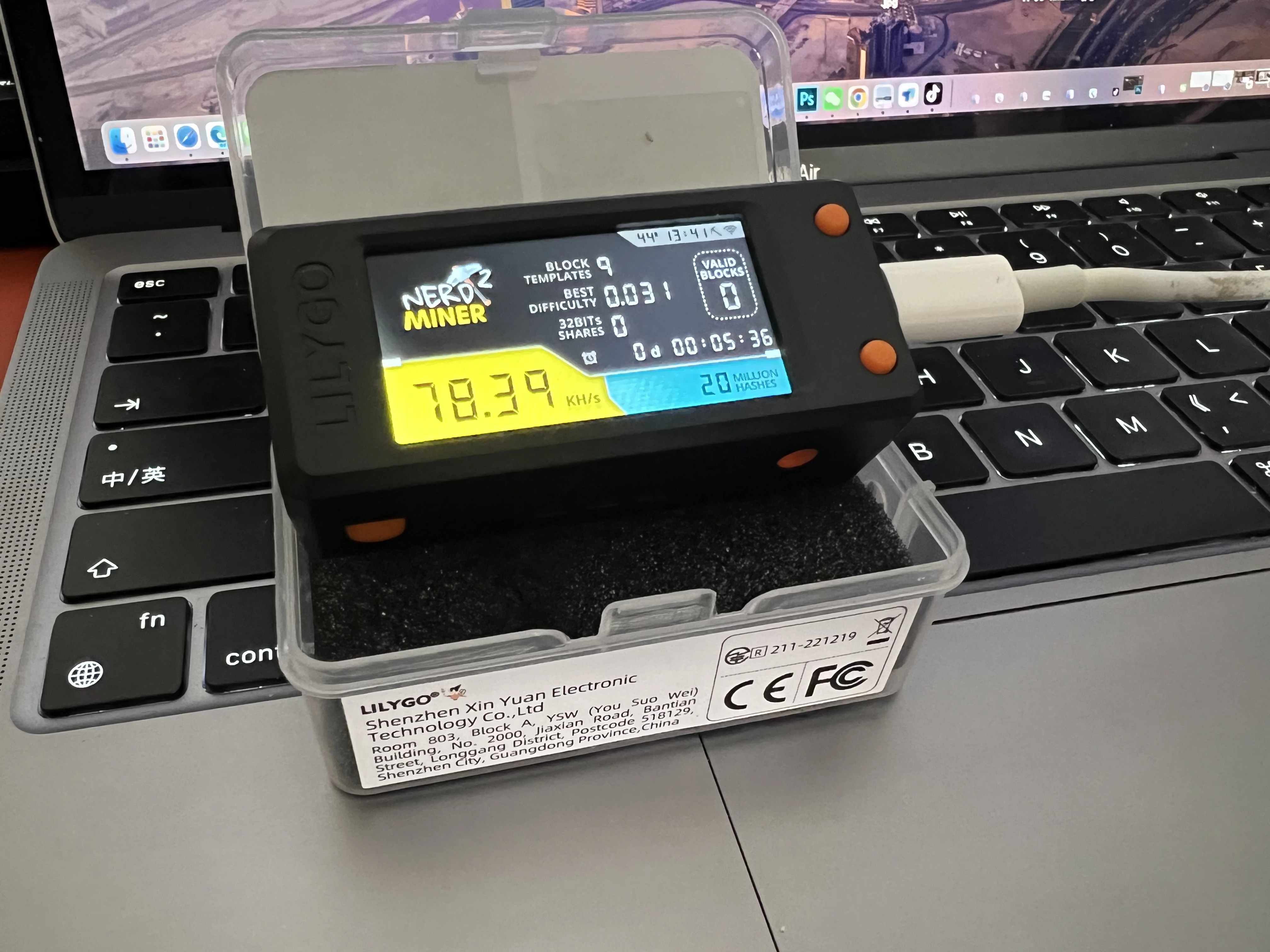 Offical Nerdminer V2.0 78Kh/S Crypto Bitcoin Nerd Miner V2Pro 56K Hashrate Btc Lottery Miner Lilygo Btc Lottery Miner