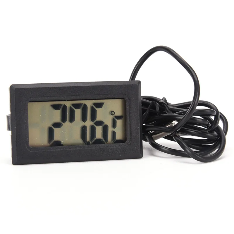 Mini Termometro Digitale Lcd Nero Per Frigoriferi Congelatori Refrigeratori Refrigeratori Per Acquari Mini Sonda Da 1M