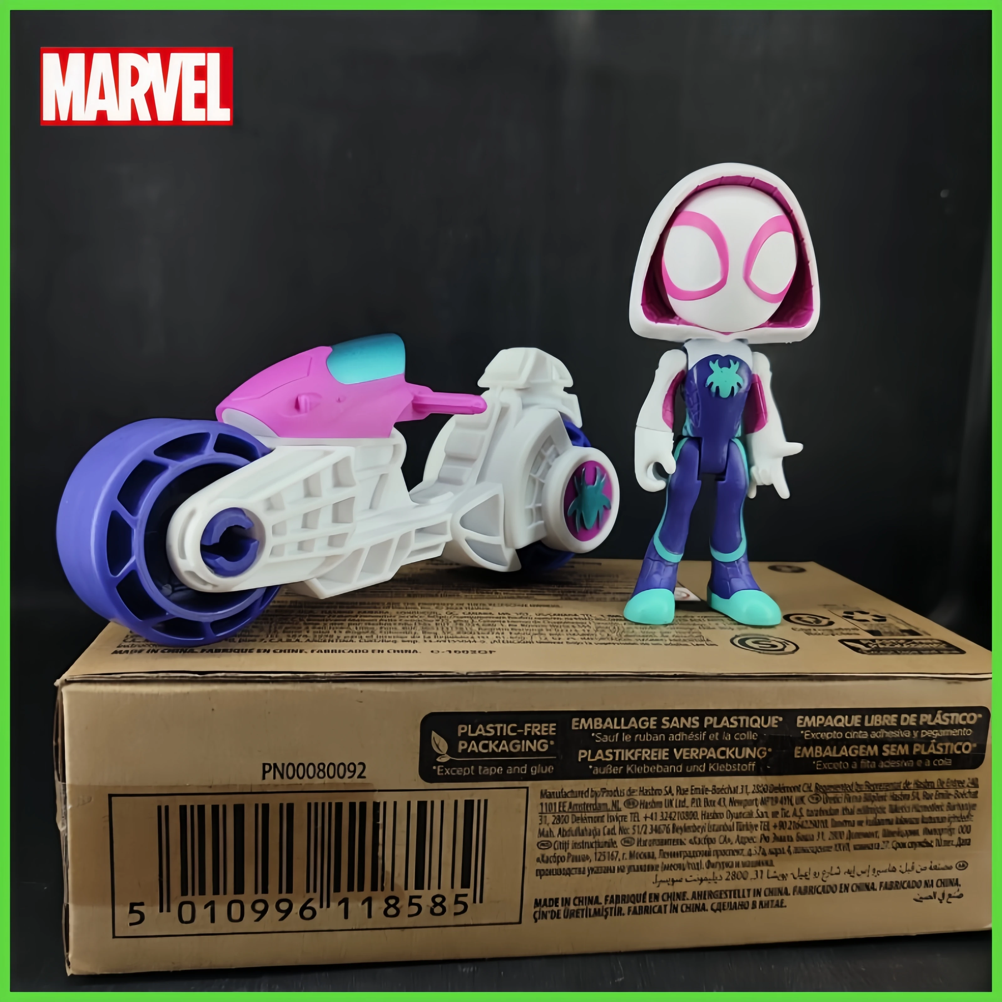 Marvel Legends Action Figure Spidey And His Amazing Friends Spiderman Miles Morales Toy Car 4 Pollici Black Pather Ghost-Spider