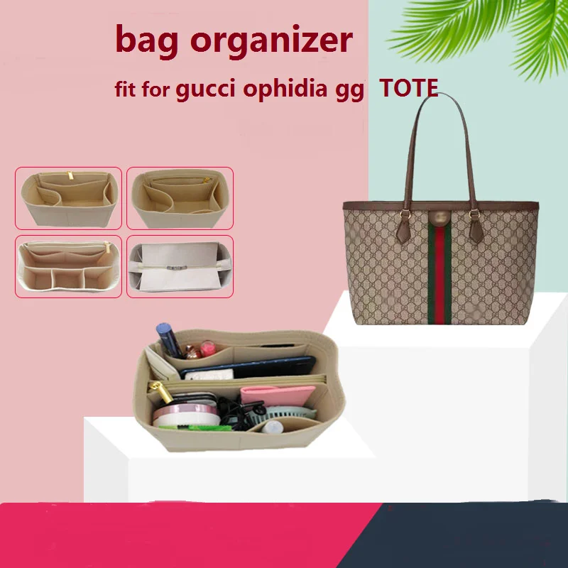 Argon Only Sale Inner Bag】Bag Organizer Insert Per Gucci Ophdia Gg Medium Small Tote Organizer Divisore Shaper Protector Scomparto