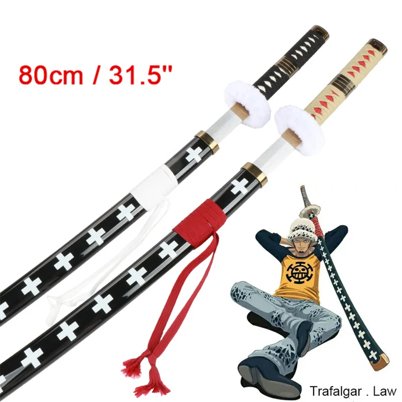 Trafalgar Law Sword Anime Cosplay Roronoa Zoro Katana Kitetsu Yama Shusui Samurai Giapponese Spade Giocattolo In Legno Decorazione Catana