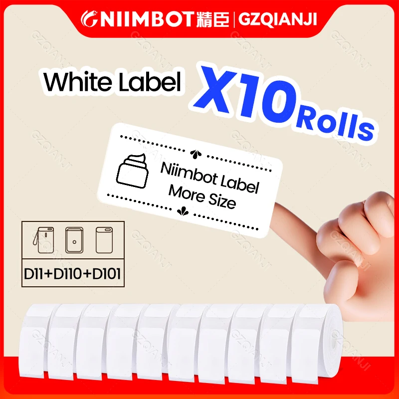 Acquista 2 Ottieni Il 10% Di Sconto Sulla Carta Per Etichette Termiche Impermeabile Niimbot D110 Per La Carta Di Stili Di Colore Bianco Per Stampanti 