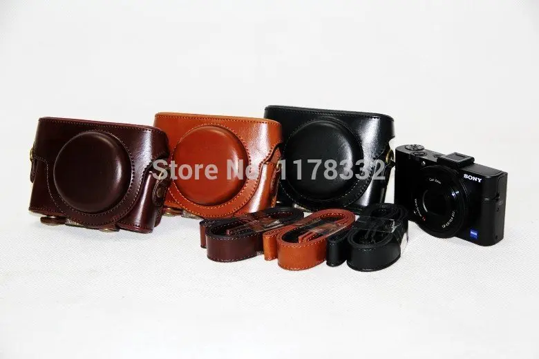 Leather Camera Case Sacchetto Della Copertura Per Sony Rx Rx100/Rx100Ii/Rx100Iii Dsc-Rx100 M3 Rx100 Iii Rx 100 Ii Sacchetto Della Macchina Fotografica