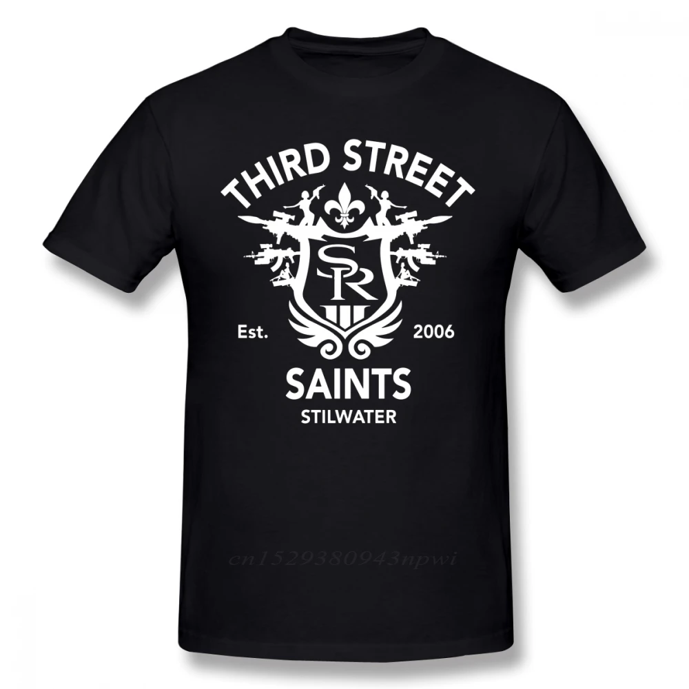 Saints Row T Shirt Saints Row 3 Tribute Emblem T-Shirt Fashion Tee Shirt Mens Impressionante Maniche Corte 100% Cotone Tshirt