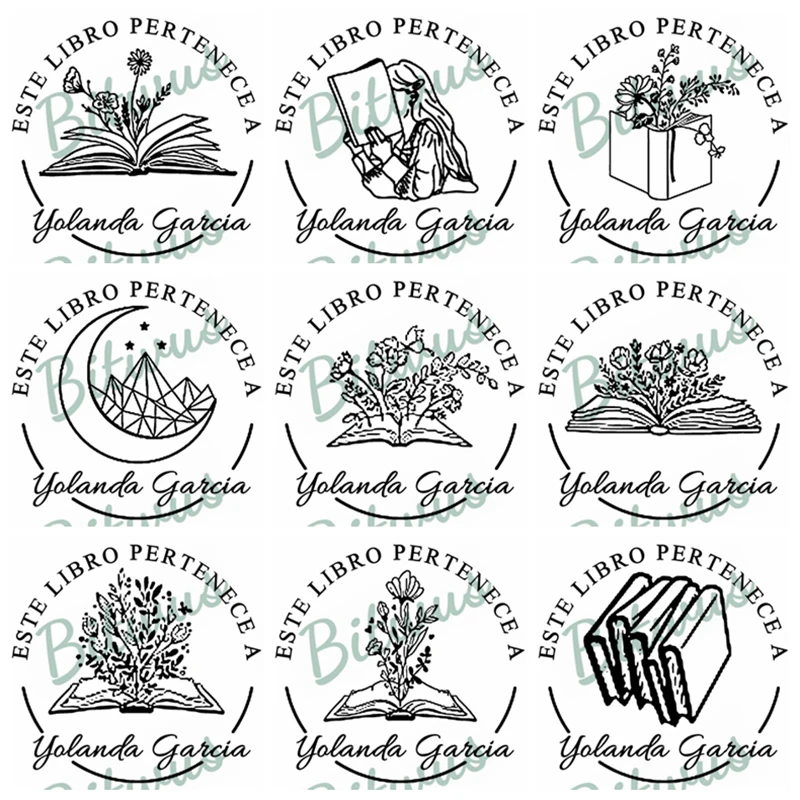 Ex Libris Timbres Personalizados De Tinta Fotopolimero Para Sellos Libros Timbro Libreria Personalizzato