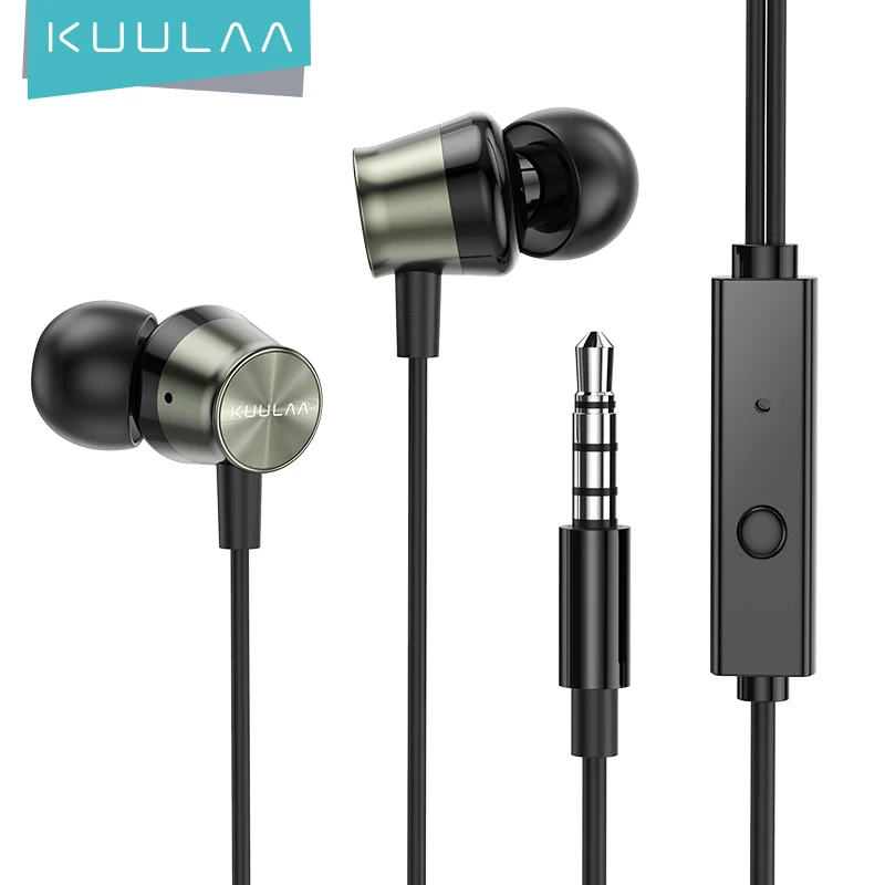 Kuulaa Bass Sound Auricolare Auricolari Sportivi In-Ear Con Microfono Per Xiaomi Iphone Samsung Headset Fone De Ouvido Auriculares Mp3