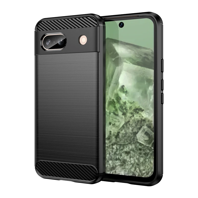 Per Google Pixel 8A Custodia Shell Capa Paraurti In Silicone In Fibra Di Carbonio Cover Posteriore Per Google Pixel 8A Custodia Per Pixel 8A 8 Pro