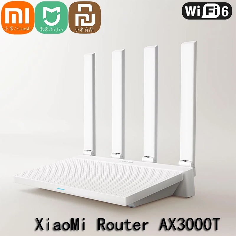 Nuovo Xiaomi Redmi Ax3000T Router Wifi 6 2.4Ghz 5Ghz 1.3Ghz Cpu 2 X2 160Mhz Wan Lan Led Connessione Nfc Per Giochi Home Office Mi
