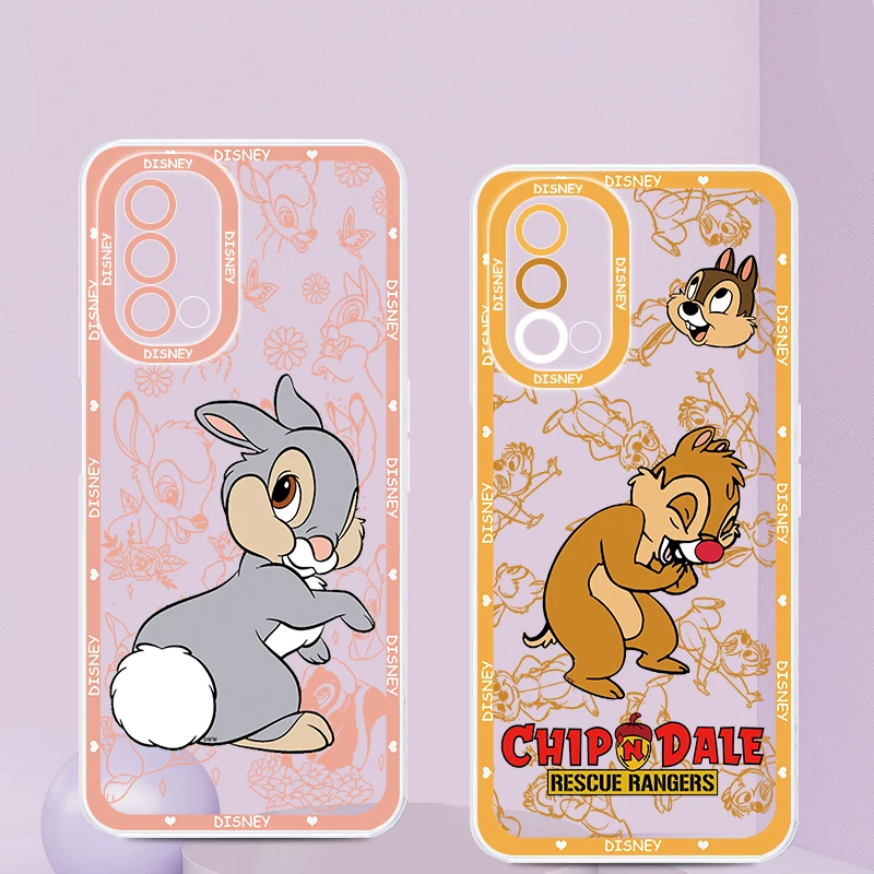 Disney Cartoon Bambi Angel Eyes Per Oppo A98 A78 A94 A76 A74 A73 A54 A53 2020 Reno 8 7 6 5 5G Custodia Trasparente Per Telefono