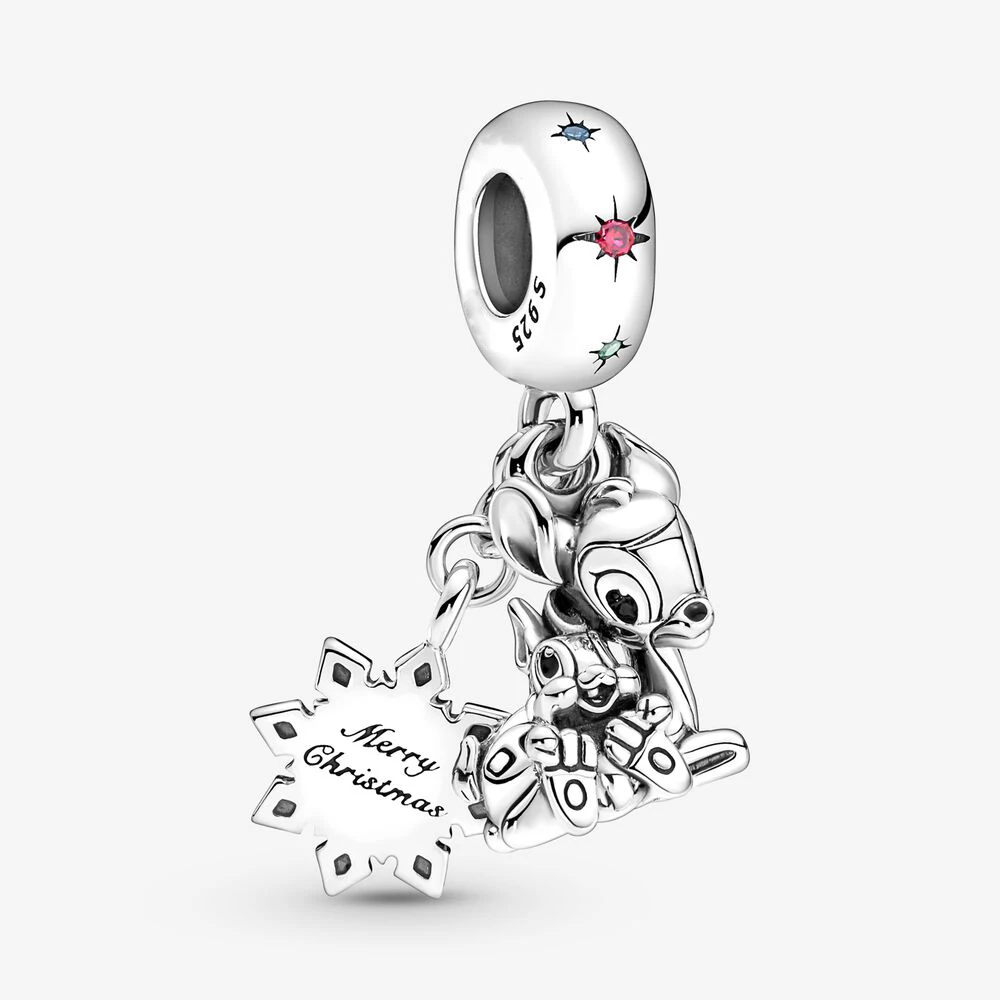 Fit Original Pandora Charms Bracciali Disney Bambi & Thumper Ciondola Charm Charm Charm Jewelry Berloque