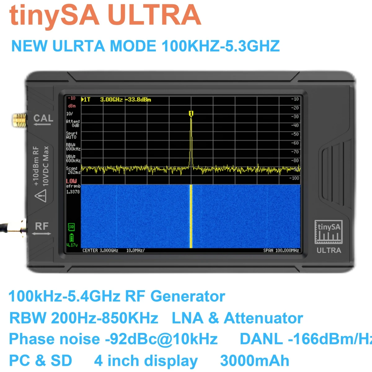 Nuovo Originale Tinysa Ultra Handheld Tintiny Spectrum Analyzer Tinysa Touch Screen Da 3.95 Pollici Integrato Nella Batteria