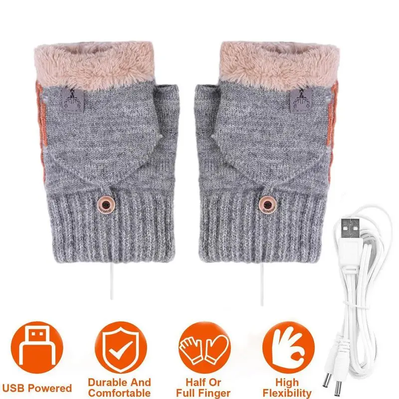 Nuovi Guanti Riscaldati Guanti Termici Invernali Caldi Con Foglio Riscaldante Incorporato Guanti Morbidi Invernali Durevoli Alimentati Tramite Usb Per