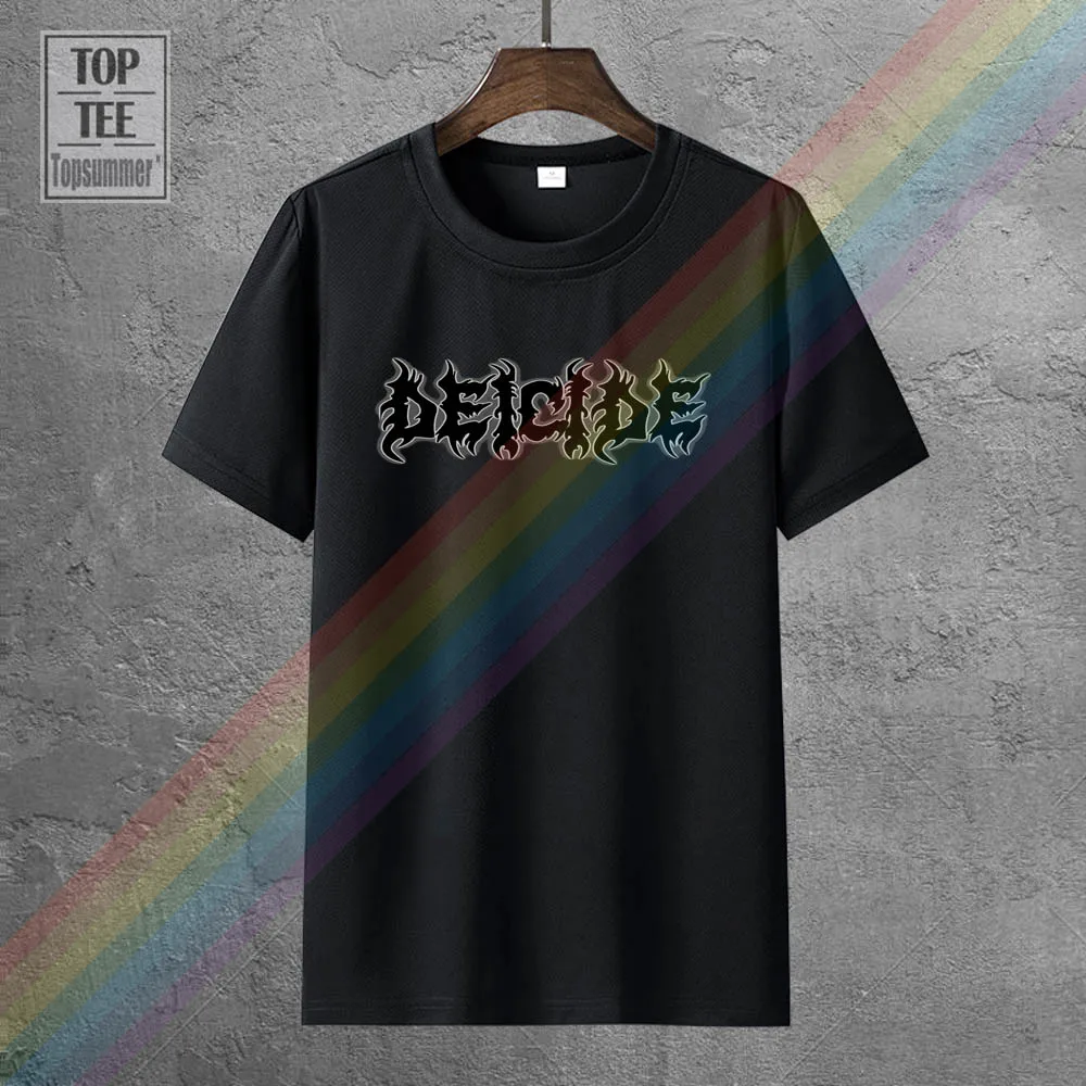 Deicide Logo T-Shirt Nera Da Uomo Camicia Rock Band Tee Music